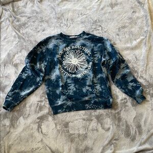Mighty Fine Blue and White Tie-Dye Sweatshirt